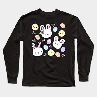 Cute easter bunny happy easter design Long Sleeve T-Shirt